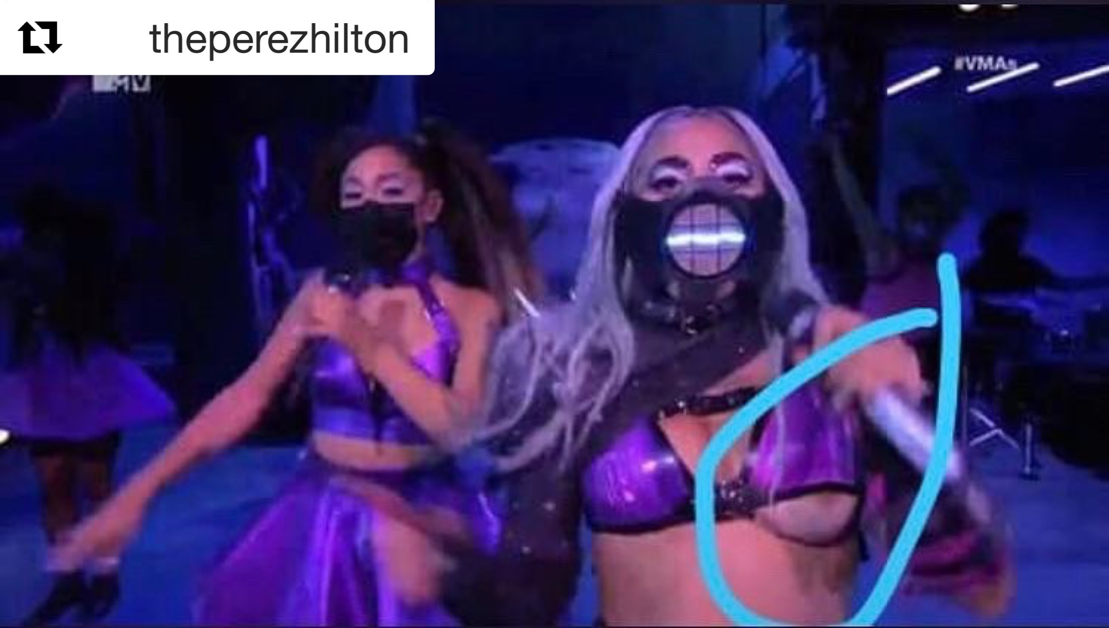 Perez on X: “Rewatching the #VMAs and I noticed a nip slip. Did 