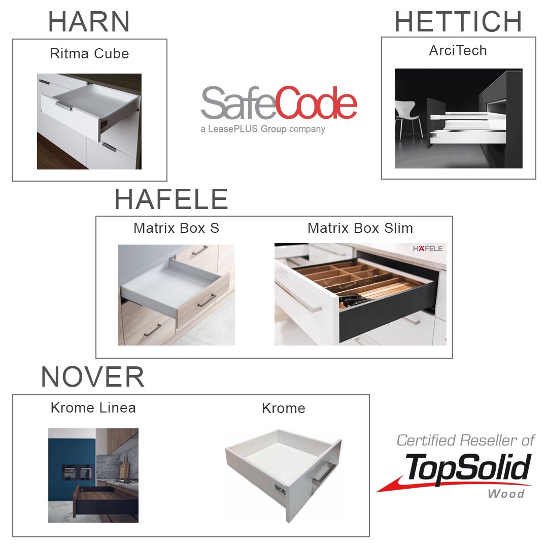 MySafeCode's tweet image. We have a new range of Drawer Systems Available for our customers of TopSolid’Wood.
To access these new library items please contact us @ topsolid@safecode.com.au