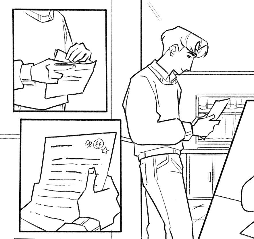 aaaaaanndd I've finished lining the first chapter of Project Nought!! ?✨? 58 pages down, 272 to go.