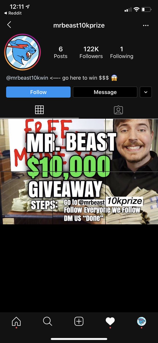 MrBeast on X: This Instagram account and this Facebook account is
