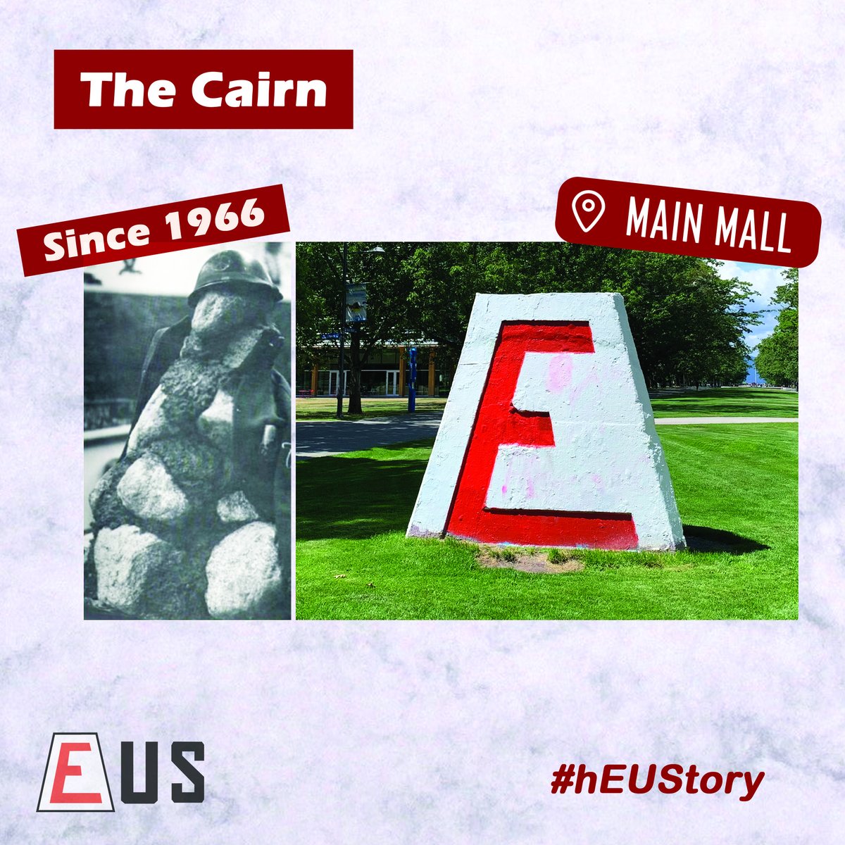 The first Engineers’ Cairn was a pile of rocks held together with hand-mixed cement and stood for only 2 days. The EUS President declared a new cairn would be built, “but no one will be able to move it.”⁠And so followed a tale of concrete, vandalism, and indestructibility.😉