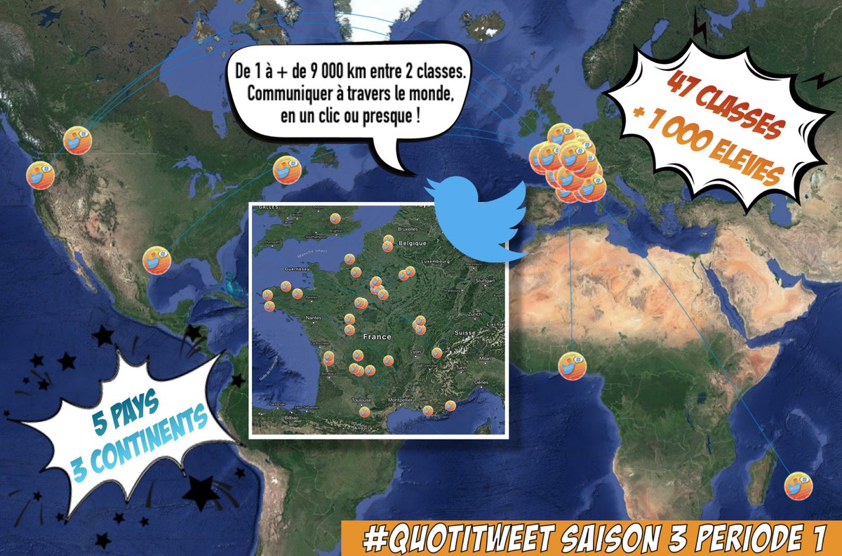QuotiTweet's tweet photo. 🎉 Toute la #QuotiTeam souhaite aux enseignants et leurs élèves une très bonne rentrée des classes. 💼🎒
L’aventure « saison 3 » des échanges quotidiens commence aux 4 coins du monde pour les 47 classes participantes en période 1 !
Pour les suivre ➝ #QuotiTweet ! https://t.co/Zd1SZ7QPcj