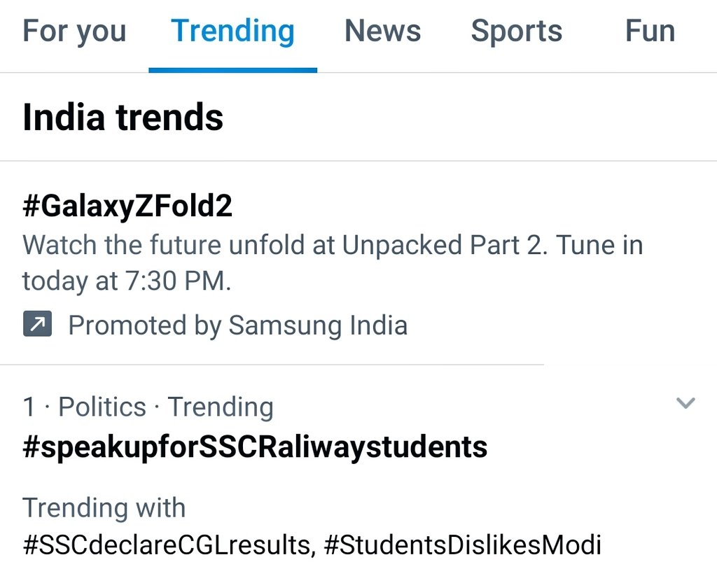 irkpathak's tweet photo. #SpeakUpForSSCRailwayStudents 
#StudentsDislikesModi 
#SSCdeclareCGLresults 
Trending at no 1 position https://t.co/VPC786arrN