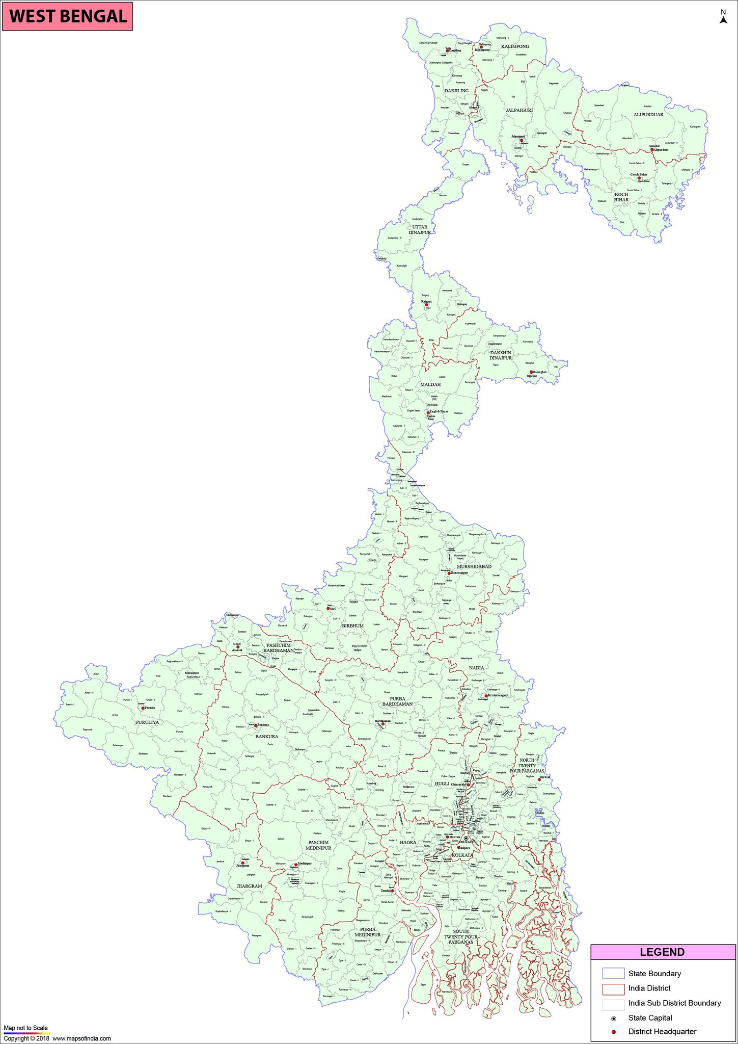 West Bengal Tehsil Map Customized Maps On Twitter: "State Wise Maps Map Of #Westbengal Showcasing  State Boundary, District Boundary, Tehsil Boundary And More. To Get A Map  Customized As Per Your Needs, Reach Us At Apoorv@Comparemails.com Website:  Https://T.co ...
