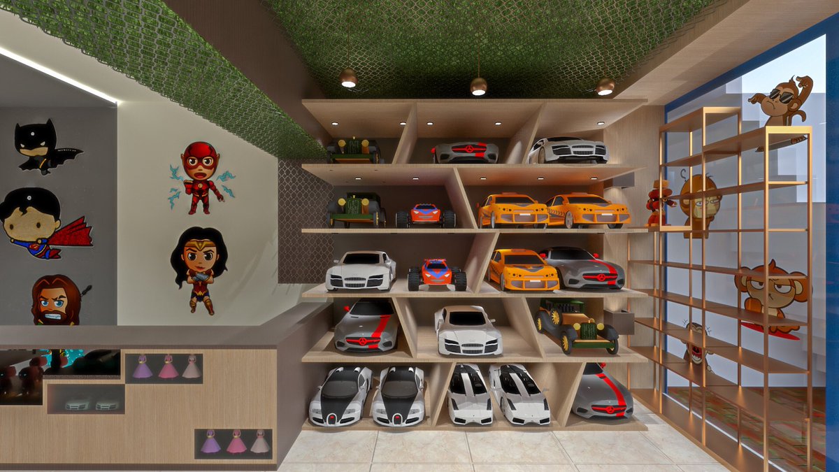 squared_design's tweet image. AGE DOESN&apos;T MATTER.  Toy Kingdom a playfull concept for a playfull place for kids. Playing will colors and lines to make its applying for the kids. Completed in 2019 #kidsstore #toystore #commercialinteriors #design #lines #color #sds #ydot