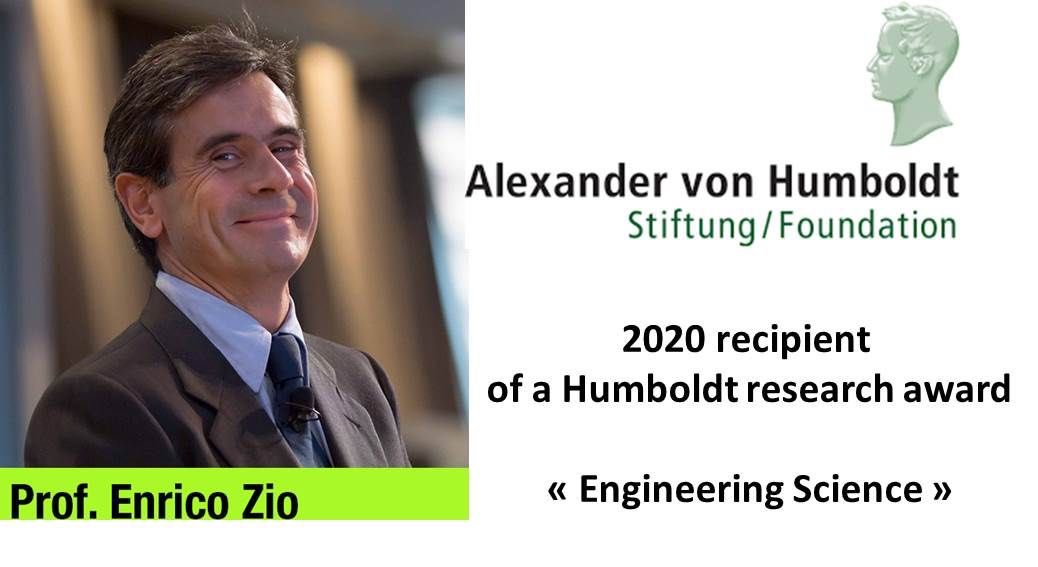 Prof Enrico Zio <a href="/MINES_ParisTech/">M</a>  2020 Recipient of a Humboldt Fondation research Award! Congratulations.