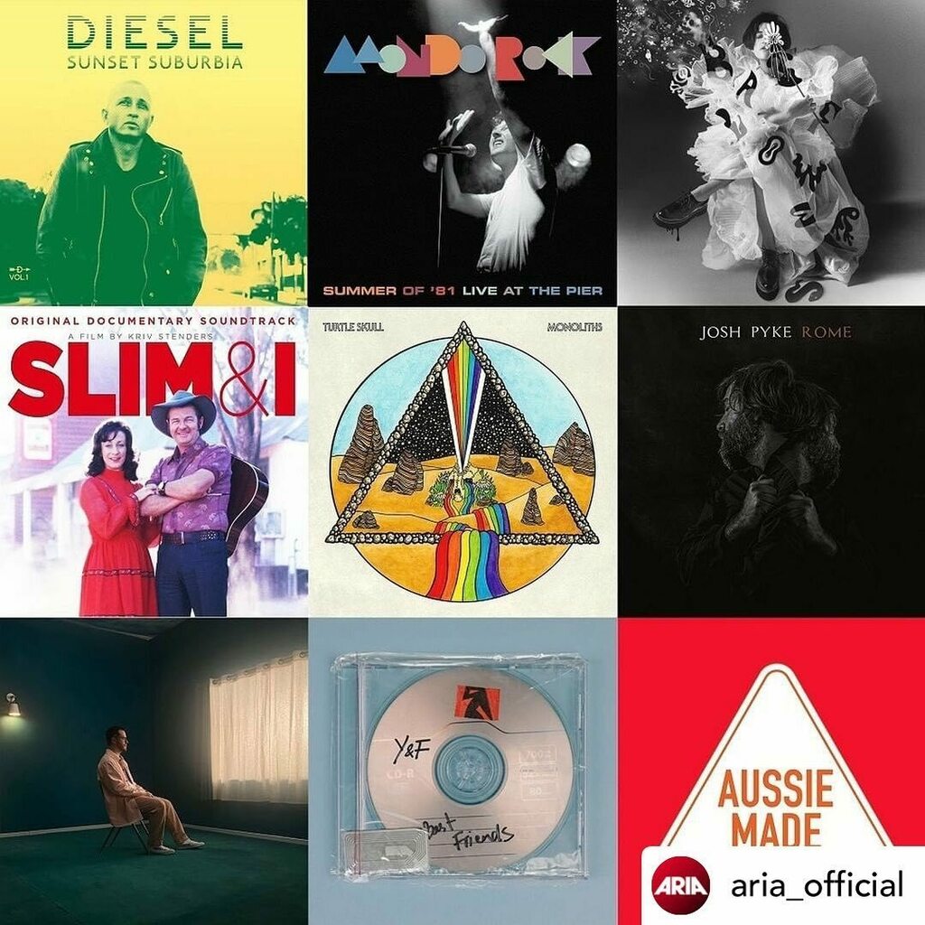 Who’d have thought Australia’s <a href="/aria_official/">ARIA</a> would be sharing our new album. Thanks for sharing Aria, much appreciated 🥰

Also nice to do release week with all our good friends like <a href="/diesel_music/">music A&r</a>, Mondo Rock (@rosswilsonofficial), @washingtongram, S… instagr.am/p/CElSbyshdWE/