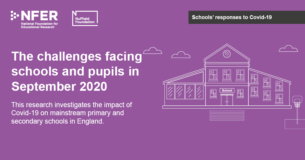 Today we've published a new report in our 'Schools responses to #Covid19' series focusing on the pandemic’s impact on pupils, teachers, schools &amp; communities, and schools’ plans &amp; concerns ahead of reopening to all year groups this month <a href="/NuffieldFound/">Nuffield Foundation</a>

nfer.ac.uk/schools-respon…
