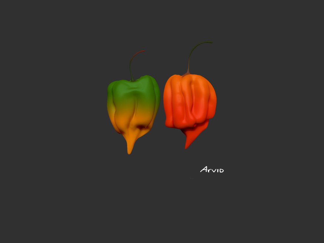 ArvidTorres's tweet photo. the new #ZBrush2021 cloth brushes makes quick wrinkly #habaneros 🌶 https://t.co/LEp6GXPWqu