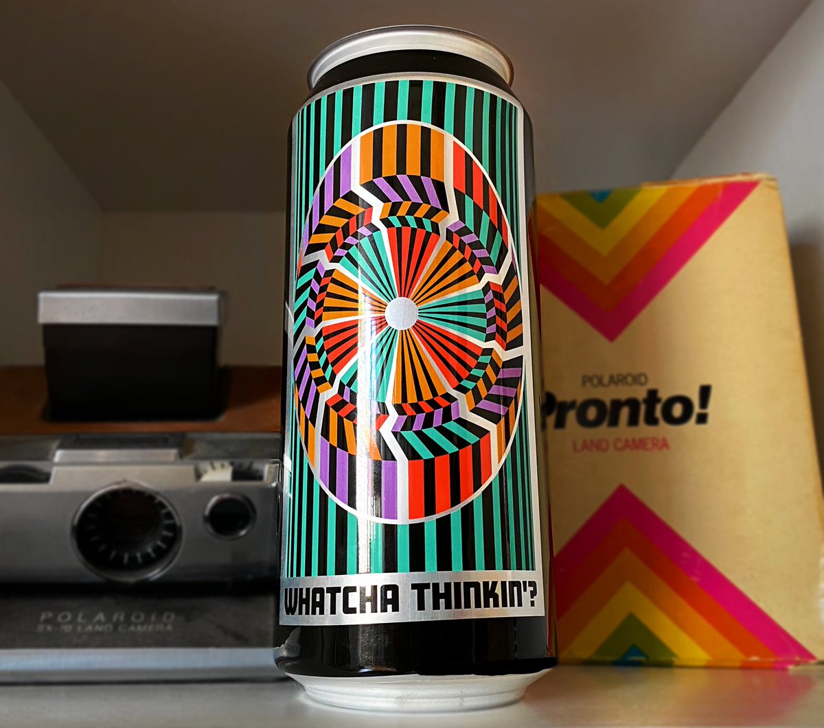 ModernTimesDTLA's tweet photo. WHATCHA THINKIN' (West Coast-style IPA w/ Riwaka, Idaho 7, Mosaic, &amp; Simcoe). Cans will be up for grabs in Sat's online pre-sale. You can get updates delivered right to you inbox by signing up for our email newsletter at https://t.co/7x43s7p6RP. https://t.co/eLn4jrxGQC