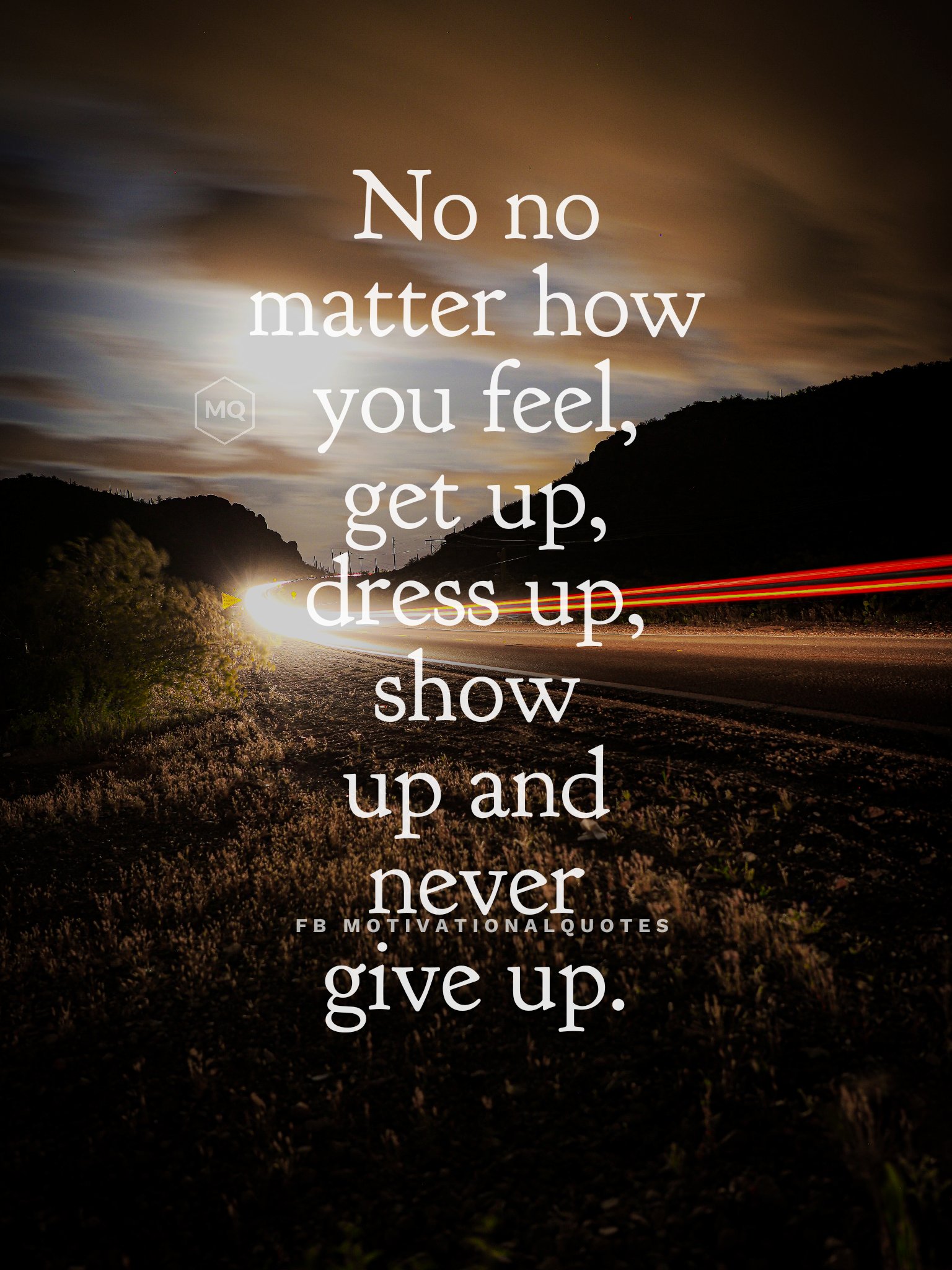 Never give in quotes