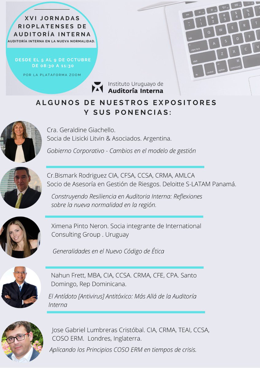 IUAI_URUGUAY's tweet photo. Te lo vas a perder?? El evento uruguayo de auditoría interna del año! 👇👇 Inscripciones abiertas! Asegura tu lugar! https://t.co/EsH4A9p3F7