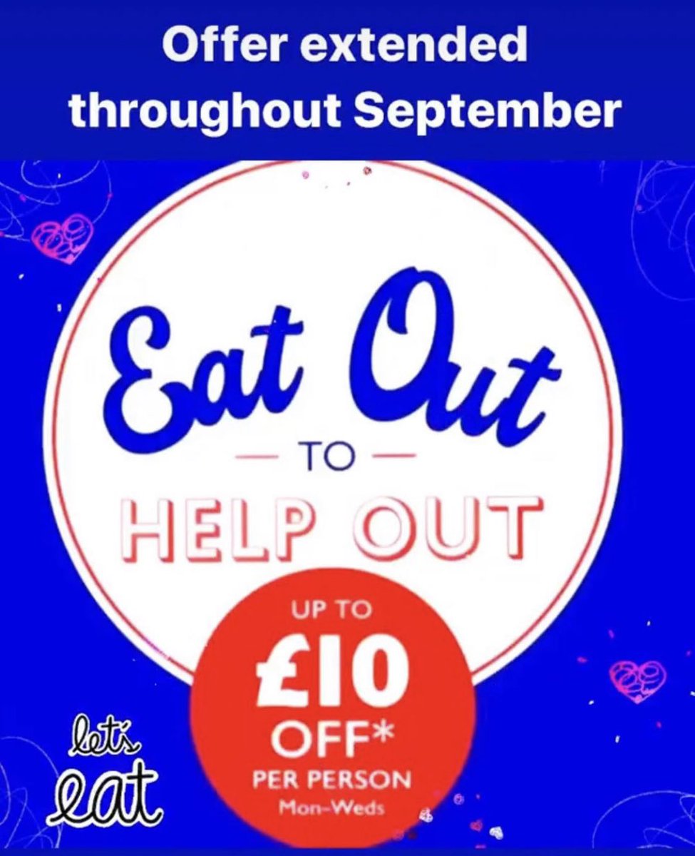 Our Indian summer has arrived, our sun drenched terrace is open and this offer runs for another two and a half more weeks... get booking everybody 🙌🏻 #EatOutHelpOut #stalbans #localbusiness