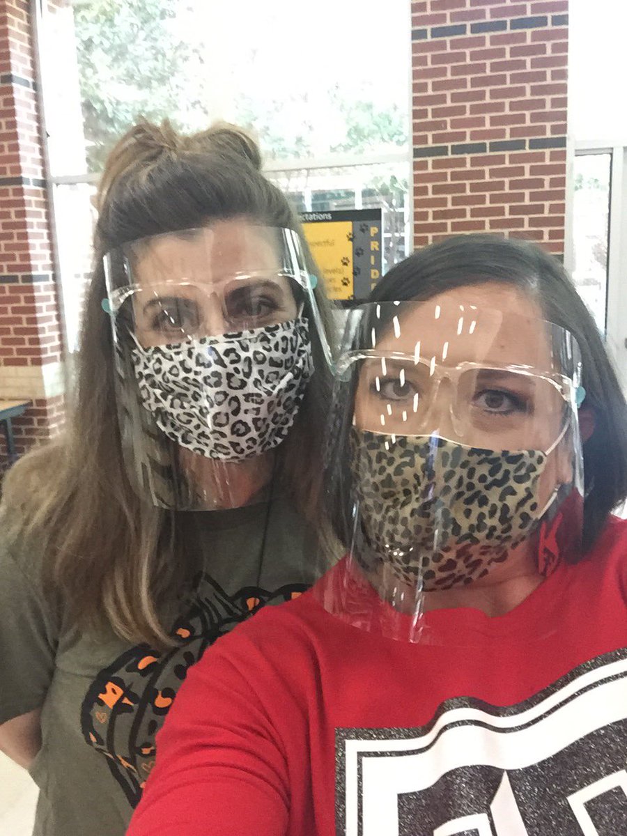 AmyReed74's tweet photo. It’s college week!  We are “wild” about our future in animal print @ClarkMSCougars ! Lovin’ lunch duty with @EldredgeCaitlin and @lcduffey ! https://t.co/5IrwAGdsqv