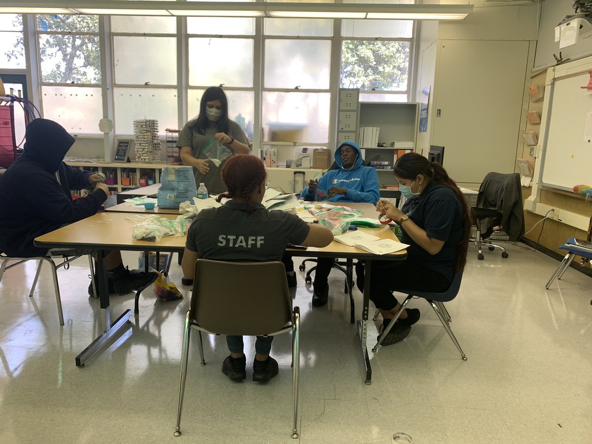 Our staff hard at work making even MORE make and take activities! This week we are handing out stress balls, so make sure you all come by bel air to get a kit. We are also posting the schedule for our meal distribution. Can’t wait to see you! #stressballs #asp