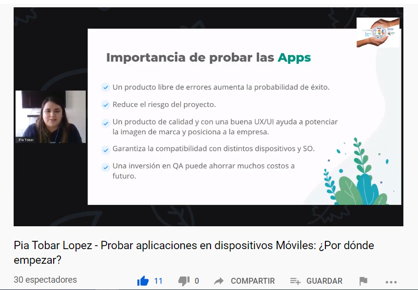 AbstractaLatam's tweet photo. [Video] .@vaninatobar con la charla "Probar #aplicaciones en dispositivos móviles 📲: ¿por dónde empezar?" en la primera edición de #MegaTestingWeek → https://t.co/acrutrsq0b

#TestingMóvil #Apps #UX https://t.co/7DhsaldNx9