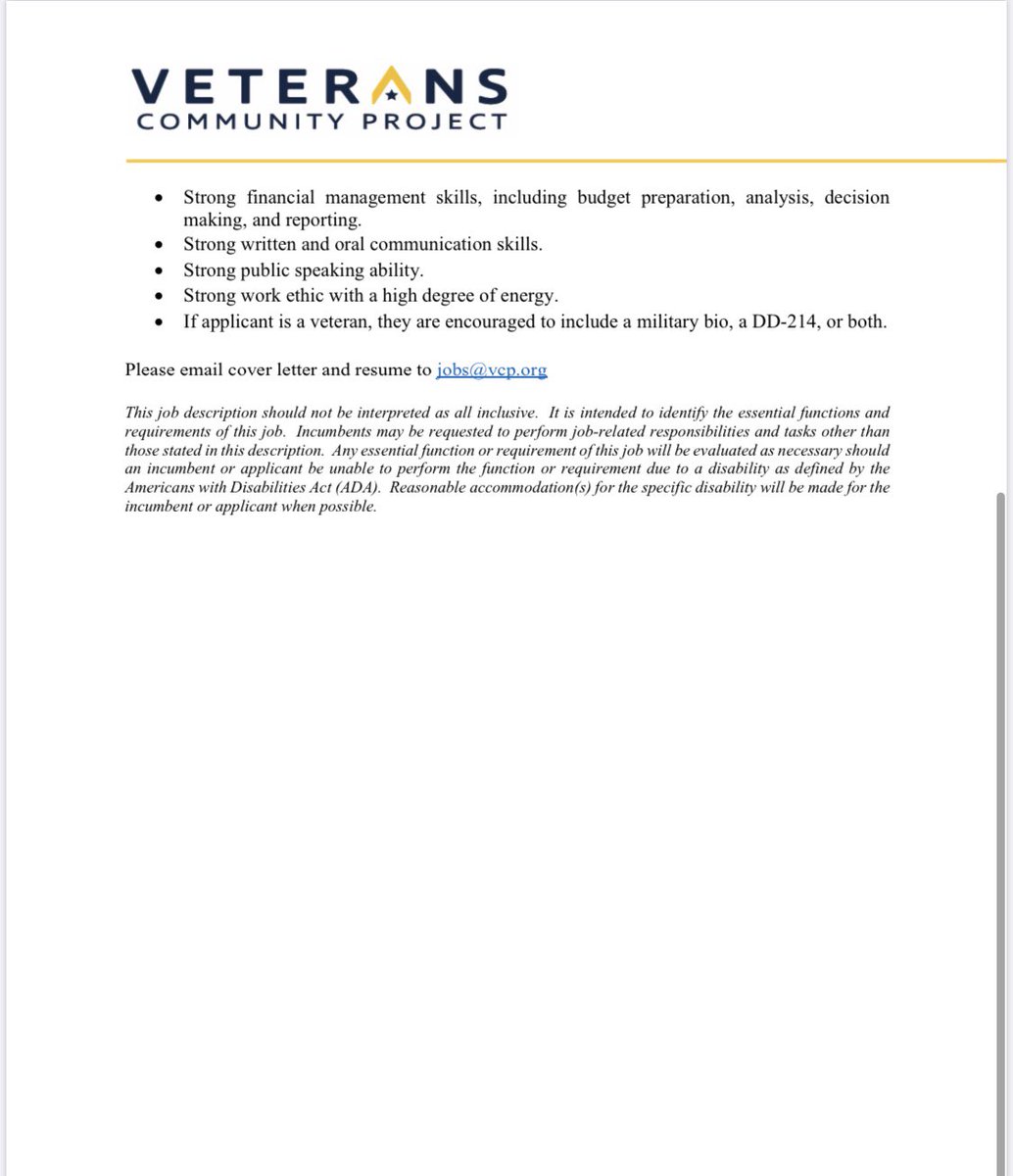 JasonKander's tweet photo. As our national expansion continues, Veterans Community Project is seeking Executive Director candidates in St. Louis, Missouri! To help @VCP_HQ find the right person to help stand up VCP-STL, please share this job description widely! https://t.co/eUKjpChfiC