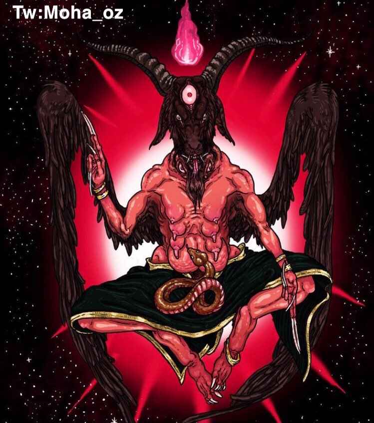 تويتر الدافور محمد على تويتر باف ميتس أو كما يطلق عليه أتباعه بافوميت هذا المخلوق الناري الذي رسخ نفسه كآله لعبدة الشيطان هذا المخلوق هو ابن ابليس البار حسب