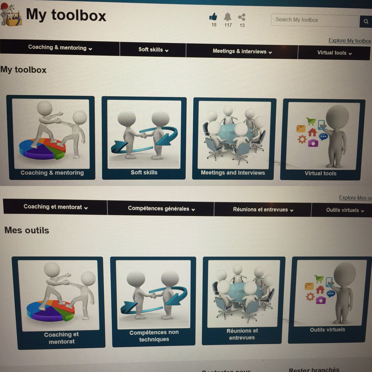 Check it out, don’t miss out.  A gold mine of great tools by <a href="/jncottawa/">Jenny-Nicole</a> - Boîte à outil du centre de l’apprentissage agile.  Tools for virtual meetings to active listening and much more. Applicable for all ✅