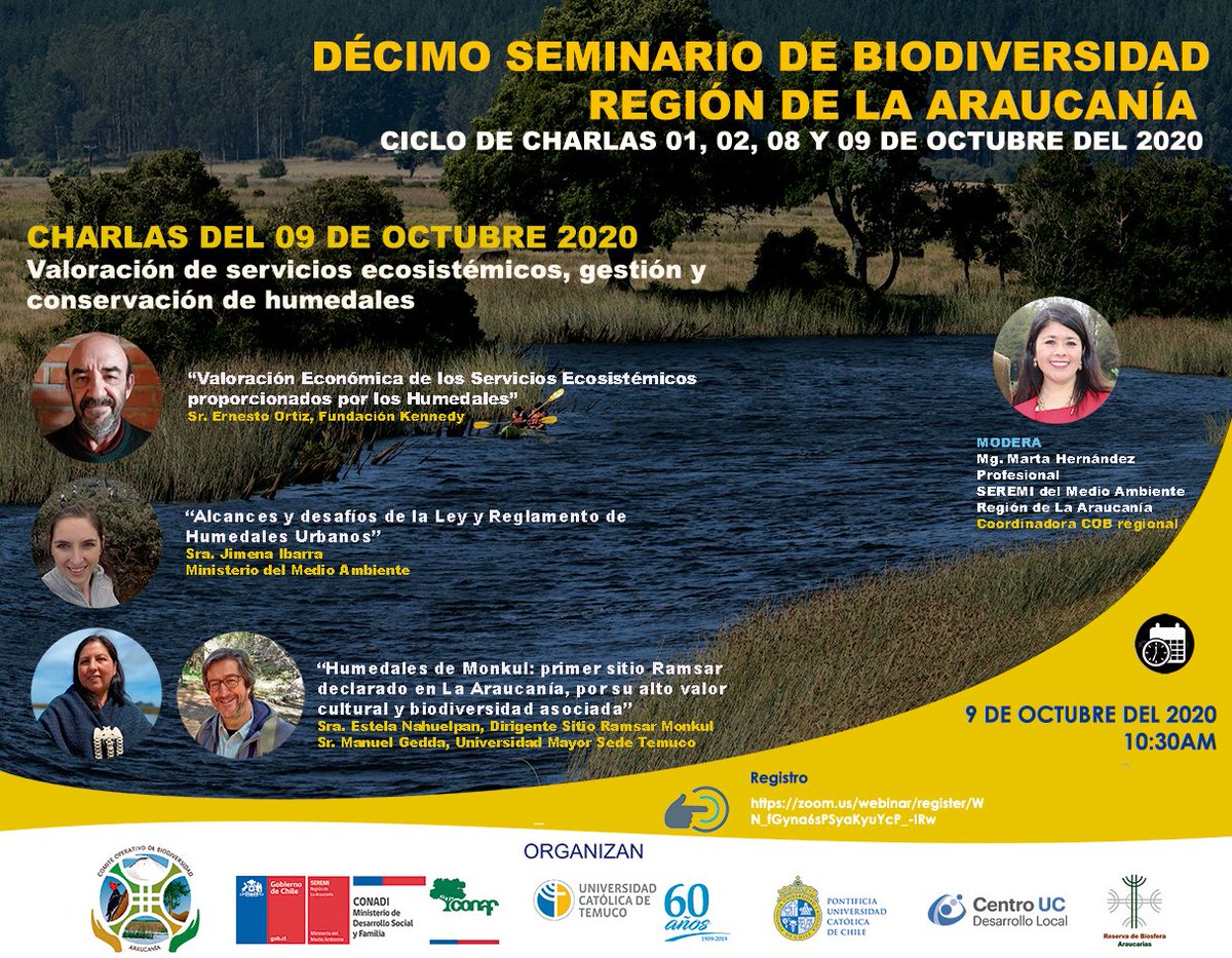 cedel_UC's tweet photo. 1-2-8 y 9 de octubre los amantes de la naturaleza podrán conocer más sobre la biodiversidad de #LaAraucanía en este seminario anual, donde organizaciones de toda la región se unen para compartir sus experiencias e investigaciones.
8/10 modera nuestro investigador @NicolasGalvezR https://t.co/zBuWTi8D3K