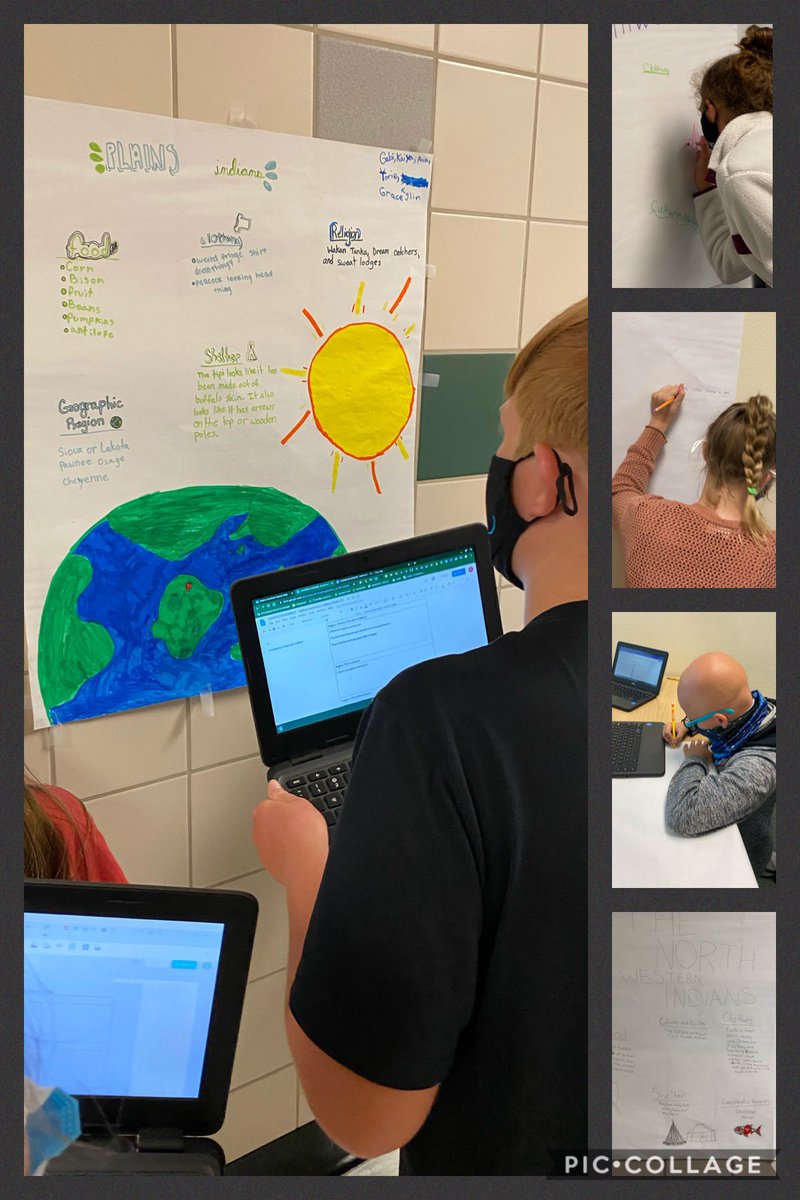 Mrs_Thomas7's tweet photo. Ss working hard to finish our Native American Gallery Walk today! @PISDReynolds #WeareReynolds #ThomasTribe https://t.co/O5YFV8enz3