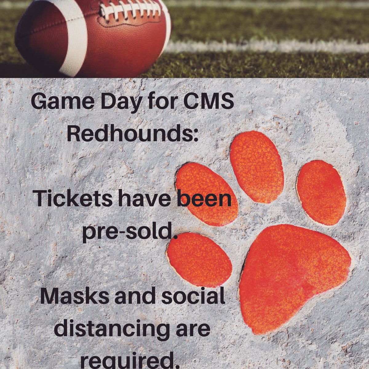 CMSredhounds's tweet image. We’re so excited to see Coach Jackson’s @cmsredhounds 7th and 8th Grade Football Teams, along with our Cheer and Dance Teams, in action tonight. Please help us by familiarizing yourself with these game guidelines!  #allwedoiswin #uncommonexcellence
