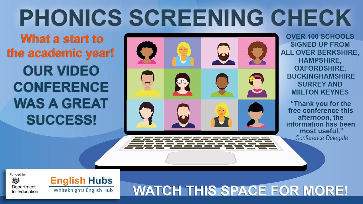 The feedback has been overwhelmingly positive! We’re gearing up for more webinars. Check in regularly to see our upcoming dates and topics. #WhiteknightsEnglishHub  #PhonicsScreeningCheck