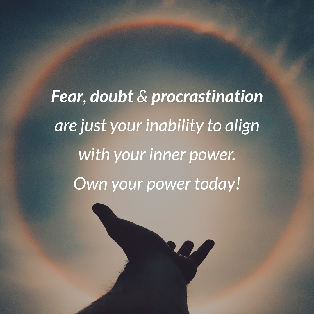 simplifyspirit's tweet photo. Fear, doubt, and procrastination are not a reflection of your true self. They are, in fact, bringing to light your inability to align with your inner power.#energyhealing #energyhealingcanada #spiritualwellbeing #spiritualwellness #divinemasculine #masculineenergy https://t.co/stV3lsmted