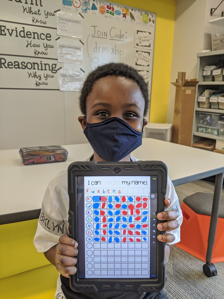 DeskinDLS's tweet photo. Coding our names using Markup and everyday items. What patterns can you find in our binary name codes? #CREcoyotes #BeMeChallenge https://t.co/rQQosJcliC