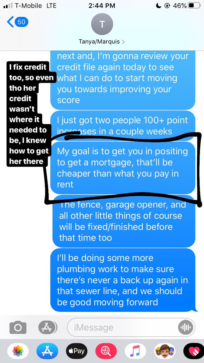 I rented it to her March of 2019. I was gonna keep the  as a rental, but decided against it. Instead of making her sign a new lease, we put a plan together for her to just buy the house. But first I needed to get her credit together for her to get approved for a mortgage.