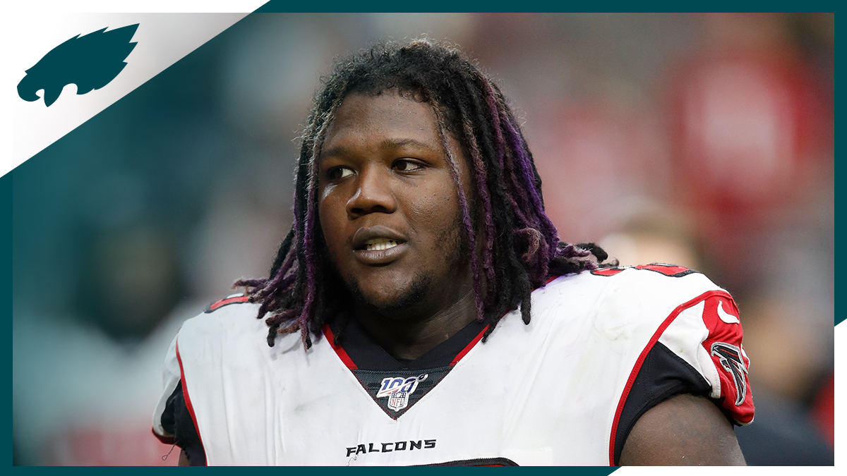 Eagles's tweet photo. Roster Move: #Eagles have agreed to sign G Jamon Brown to the active roster from Chicago’s practice squad. https://t.co/k9XXDYq5HG