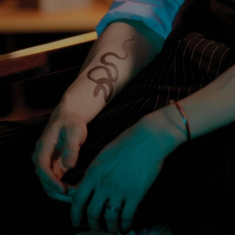 1) we noticed that during SH's Image teasers, he had a  tattoo on his arm, Snakes usually refer to evil or sth bad..On the other side we have MB who has the  tatto. Butterflies usually refers to healing peace etc.