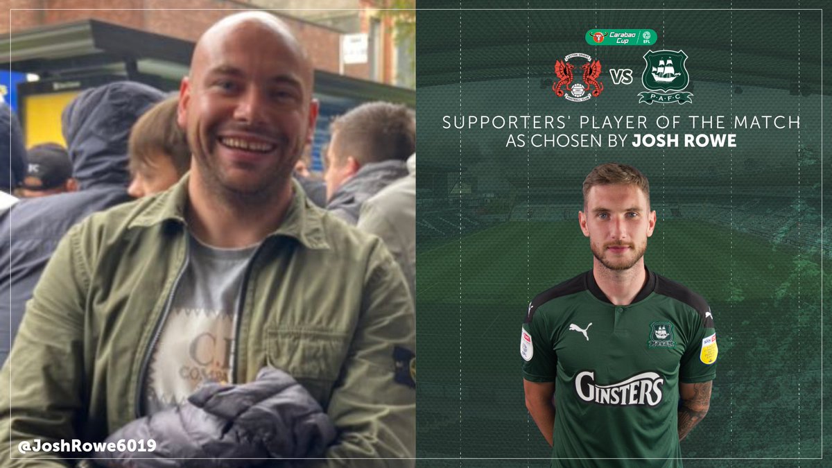 Argyle's tweet photo. 🏅 Tonight's Supporters' Player of The Match as chosen by @JoshRowe6019 is Danny Mayor #pafc https://t.co/f7sEqeZRGP