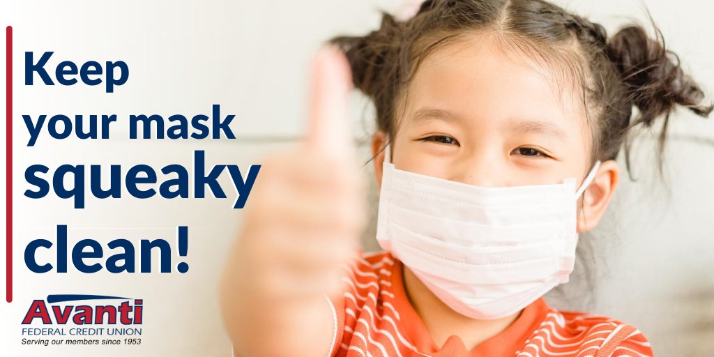 AvantiFcu's tweet photo. Wearing a mask is a new reality. It's important to keep them #Clean! For #TipTuesday, scrub your mask in hot, soapy water for at least 20 seconds, then dry them on high heat in the dryer. Doing this regularly will help keep you and others healthy! 💪 😷
#MaskUp #CleanMask https://t.co/th43fWW4FK