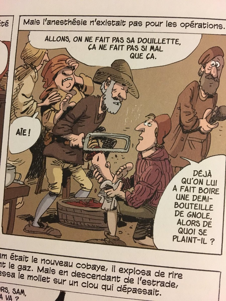 ValerieAMaitre's tweet image. Sans doute l’une des meilleures vignettes de « l’incroyable histoire de la #médecine » par #Bercovici (le même que celui des Femmes en blanc que je lisais quand j étais jeune😝) #BD
