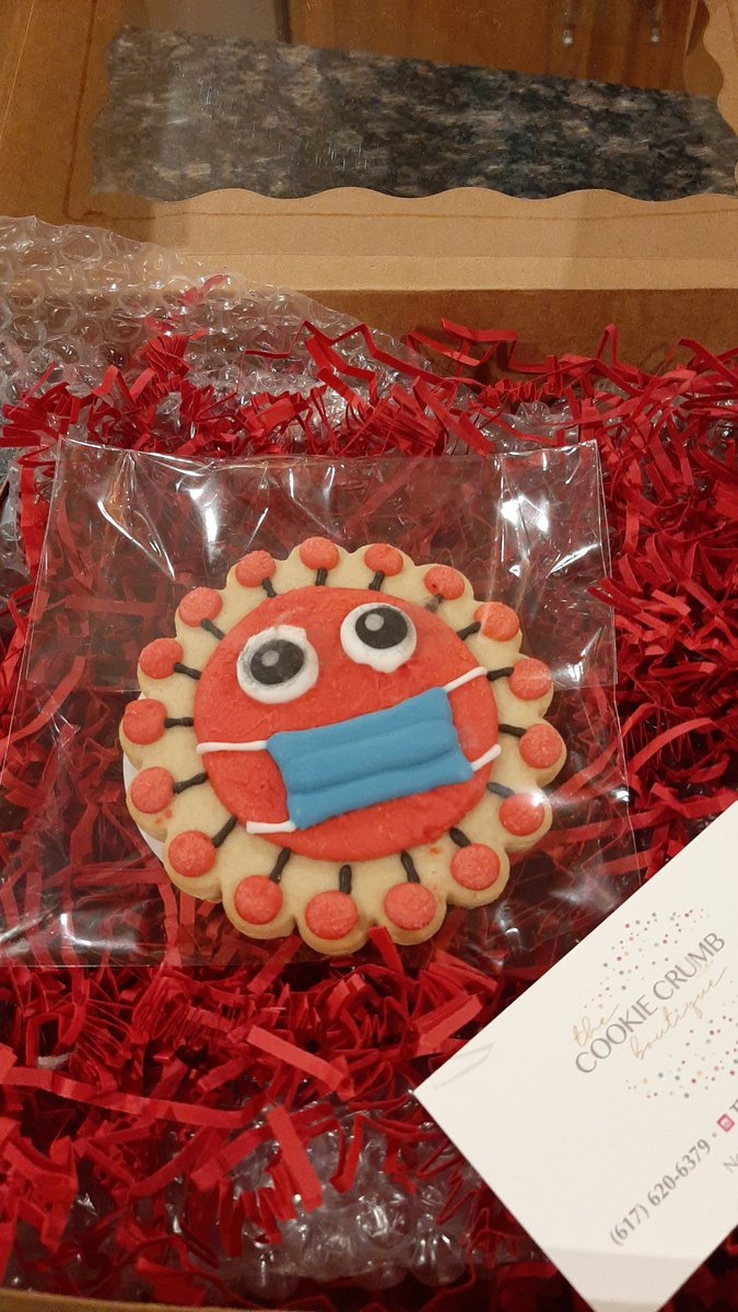 When you work with the best school nurses ever... A good luck corona cookie gift to start a new (and unforgettable) school year!!