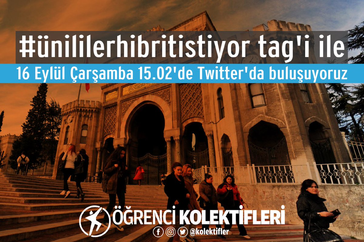 kolektifler's tweet photo. Halk sağlığını yok sayanlara karşı üniversiteliler var!

Üniversiteler meslek edindirme kursları değil, halk yararına bilgi üretim merkezleridir.
Derhal önlemleri alın okulları açın demek için yarın 15:02'de 'ünililerhibritistiyor' tag'i ile Twitter'dayız.
#COVID19 https://t.co/rVo9vY4LIx