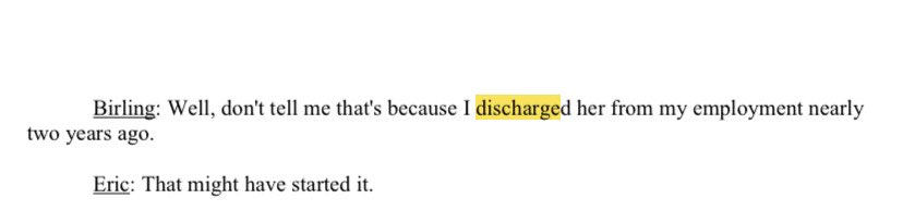 The word ‘discharge’ is used three times in AIC in relation to Eva. I think this is really interesting. Some thoughts... /1