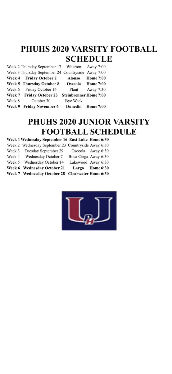 This years football schedule for 2020-2021 🥳💜