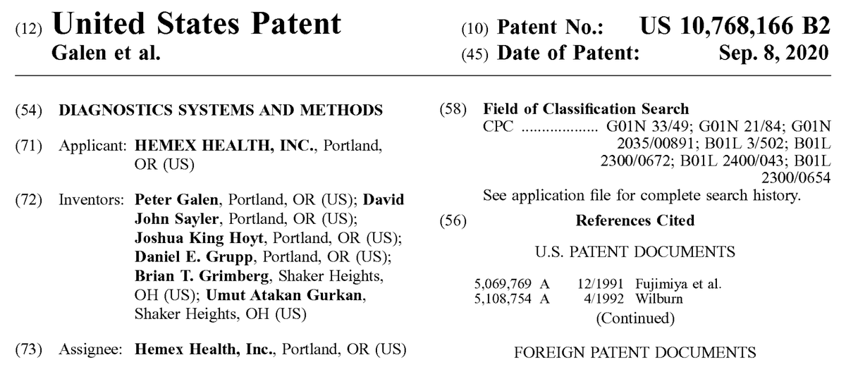 UAGurkan's tweet photo. Did you know, new patents are issued by @uspto on Tuesdays. #PatentTuesday
We have a new US #Patent issued to @HemexHealth! Patent 10,768,166: a new diagnostic test for blood diseases.
@cwru
@CaseEngineer
@CWRUSOM
@AcadofInventors
#NAISeniorMember #VisionariesDefiningTomorrow https://t.co/VFWWAWAH3v