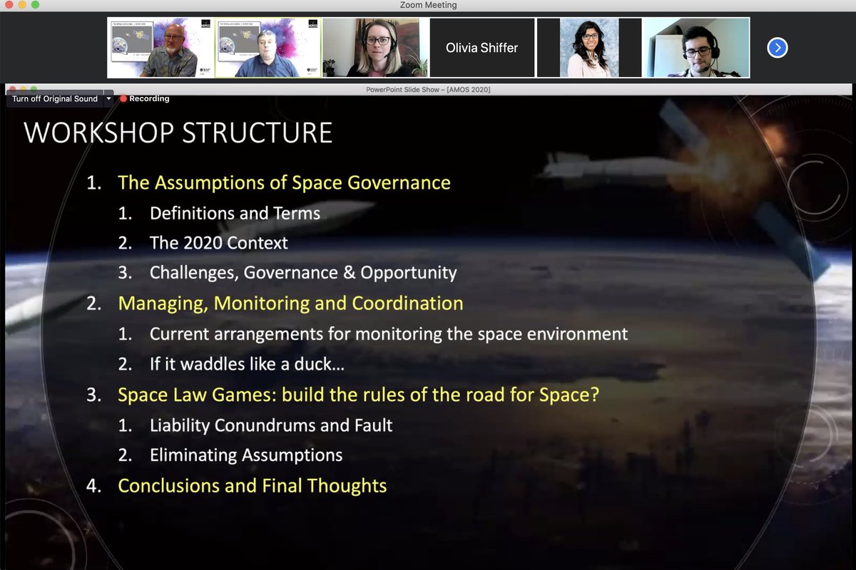 SpaceLawGames1's tweet photo. Our Space Law Games workshop at the AMOS conference has just started. A fantastic group of participants and brilliant presentations by @dinsleyr and @ChrisNewman1972. @amoscon 

#Spacelaw #Spacelawgames #AMOS https://t.co/KZwQvpxu9g