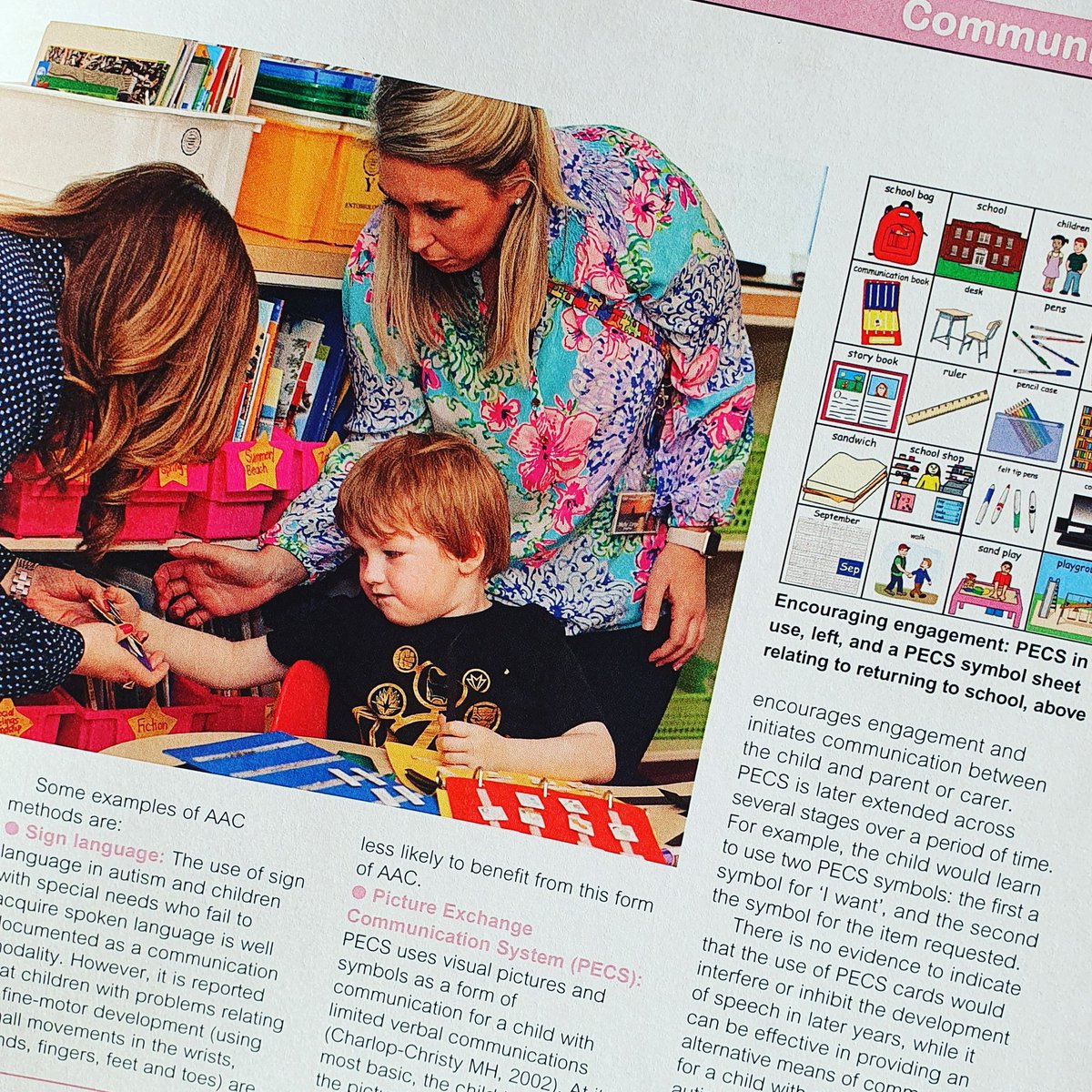 PECS_UK's tweet photo. Great to feature in the latest edition of Autism Eye. An article focused on AAC cites PECS as an evidence based system #pecsprotocol #specialneedsparenting #speechtherapy #speechlanguage #communication #pecsstrategy #pecsphases #autism https://t.co/U2f9q8iDhU