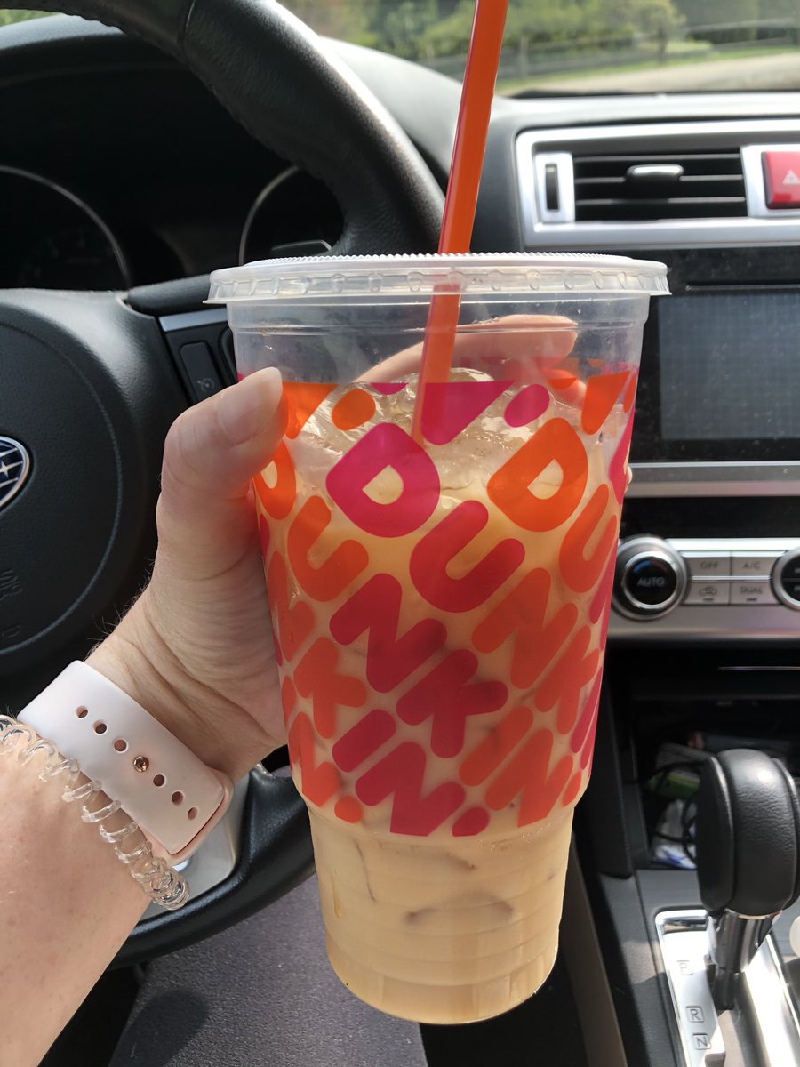 Bbirdlegs's tweet photo. I love @dunkindonuts &amp; will always choose their coffee if an option, but the inconsistency with which it’s prepared is frustrating. I’m very specific “large iced coffee, one sugar, and caramel swirl.” I’m not even sure there is coffee in this. https://t.co/TWd671mVf1