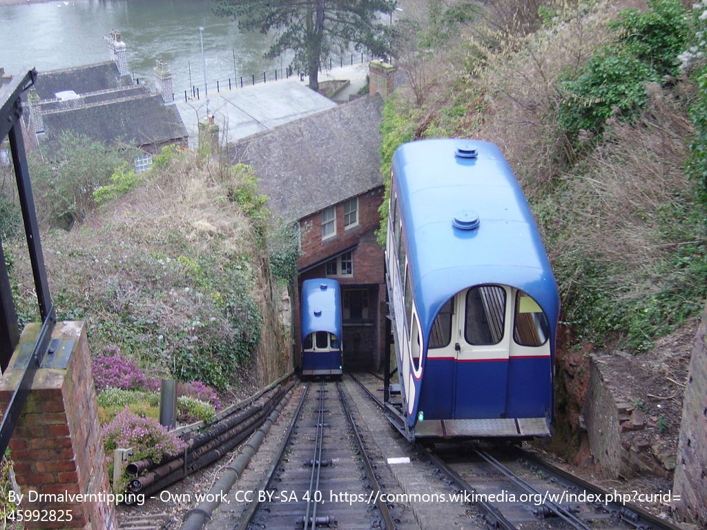 7/19 There were two main car body shapes to accommodate the angle of the slope, either flat bottomed on a triangular four wheeled bogey frame or stepped cars. With a few exceptions, notably  @LLCliffRailway &  #Aberystwyth Cliff Railway, most cars are now of the former type  #BIAG20