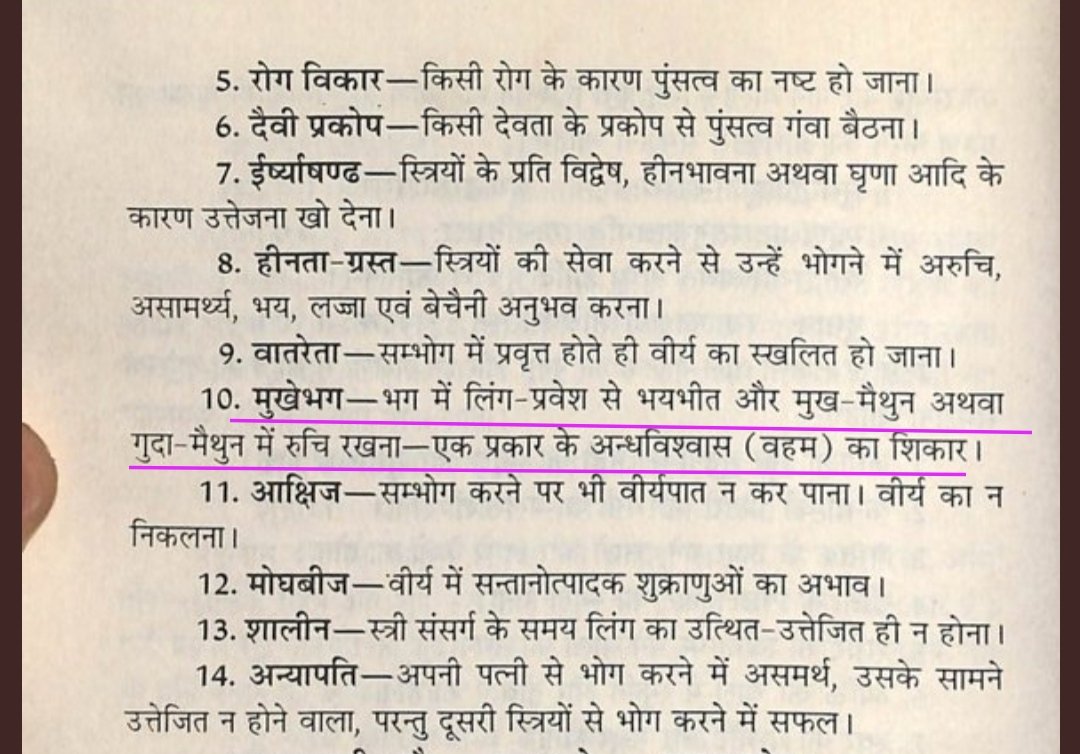Narada Smriti Identifies 14 types of Men, who have lost their Ability to Reproduce.One of them, is a Mukhabhega, i.e. The one Who commits Oral Sex and Sodomy with Another man.