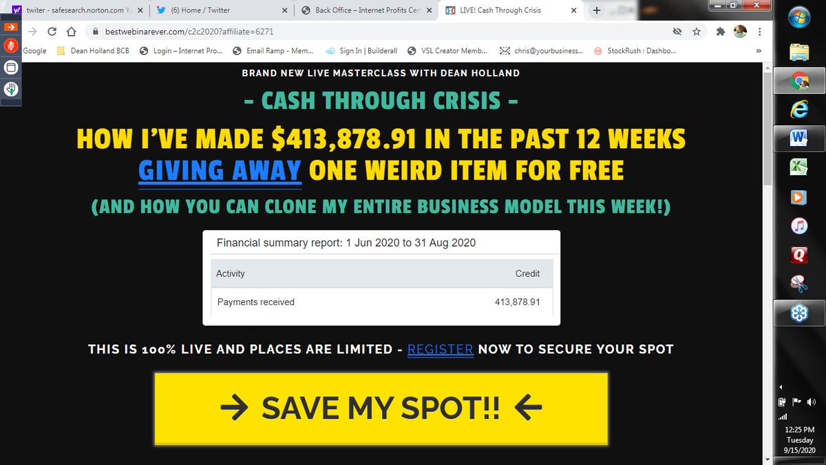 Chris_Shank_'s tweet photo. Don't miss our on Internet Profits with Dean Holland Live. Save your spot !!

#AffiliateMarketing #makemoneyonline #bizoux 
https://t.co/ILPO7nNzFJ https://t.co/1WUDxZ2UPl