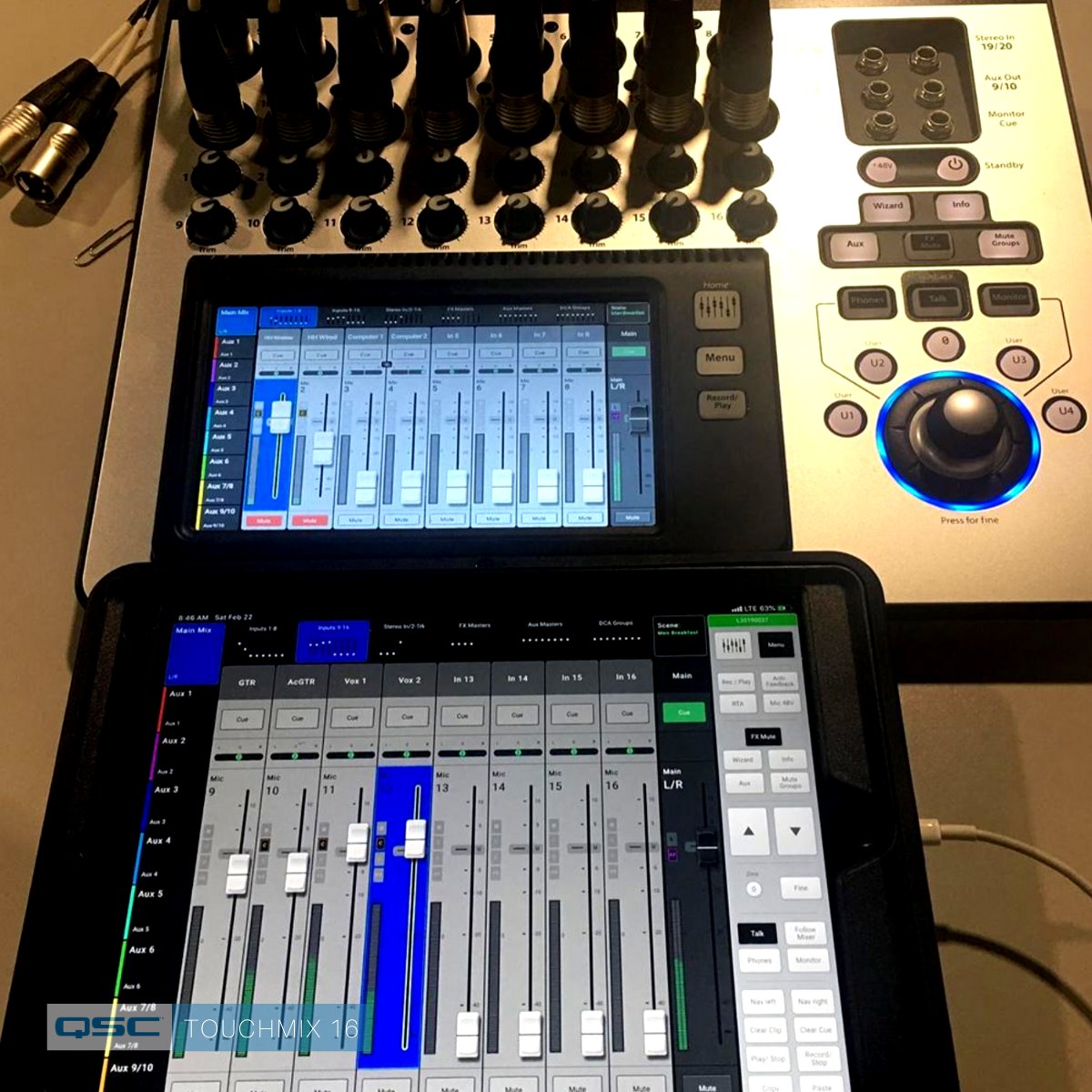 Crea la mejor mezcla rápidamente con las funciones clave de TouchMix, controla la mezcla de monitores de manera remota usando un Smartphone o tableta. |