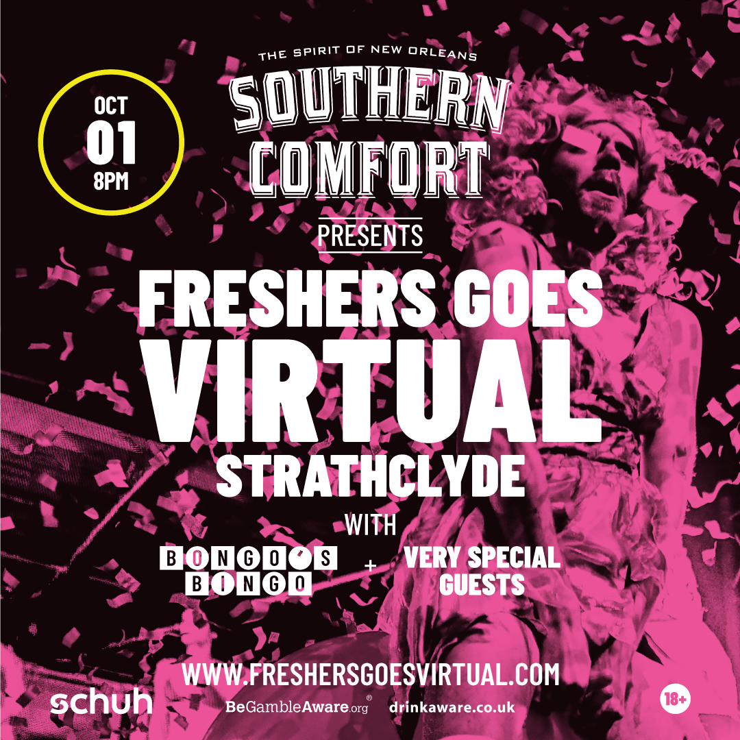 StrathUnion's tweet photo. β¨ Announcement! β¨
We are delighted to be joining Freshers Goes Virtual on the 1st of October!
With special guests Clean Bandit!
Tickets here π https://t.co/kS8ZkHs4yP
@UniStrathclyde
#StrathWelcome https://t.co/0OMwahuG67
