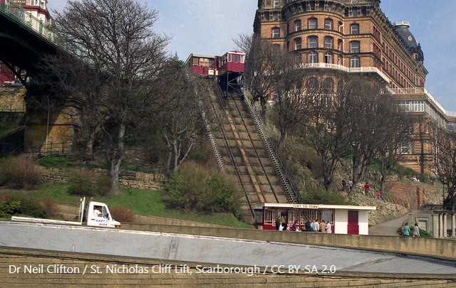 13/19 If Newnes and Marks are the founders of UK funicular development then  #Scarborough is its spiritual home: the town boasted 5 funiculars, but only 2 exist today. These include the earliest  @scarboroughspa in 1875, & my favourite  @CentralTramway in 1881  #BIAG20