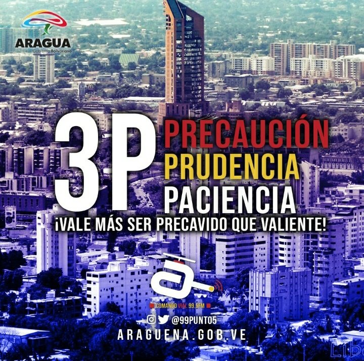 sanguinettivzla's tweet photo. Aplica las 3 P del #ComandoVial: Precaución, Prudencia y Paciencia al conducir y transitar por las vías de nuestro estado #Aragua. Además, reporta las incidencias al 0416-6426771. @99Punto5
@MarcoTorresPSUV
#15Sep #LaVerdadDeVenezuela https://t.co/X4kf4Y3BYX